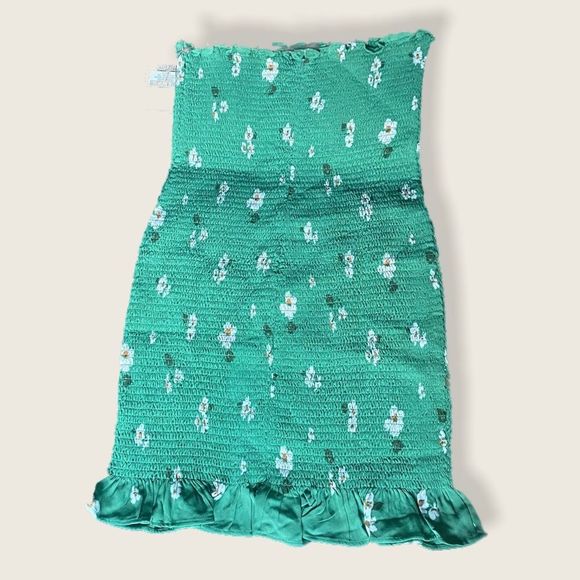 Reformation Chantilly Green Mini Dress Or Midi Skirt Size XL NWT - Picture 2 of 8